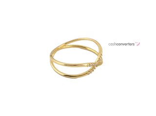 anillo oro 18k con piedra con circonita