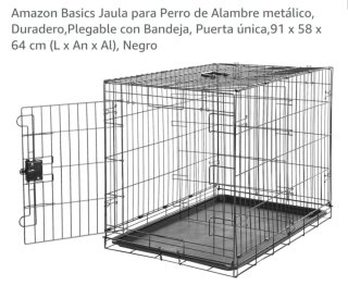 Jaula para Perro Amazon Basics Metálica.