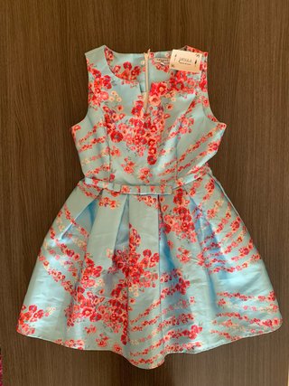 Vestido Fiesta Charm's Paris Azul/Rosa Talla L