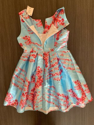 Vestido Fiesta Charm's Paris Azul/Rosa Talla L