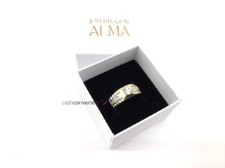 anillo oro 9k con piedra con circonita