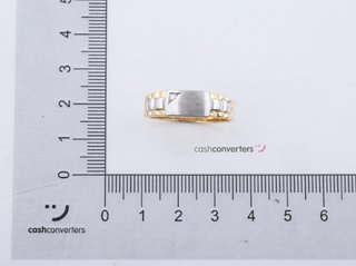 anillo oro 18k con piedra con circonita