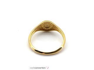 sello oro 18k con piedra con circonita t. 18 (18,47 mm)