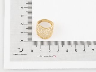 anillo oro 18k con piedra con circonita t. 17 (18,16 mm)
