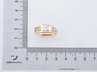 anillo oro 18k con piedra con circonita t. 20 (19,1 mm)