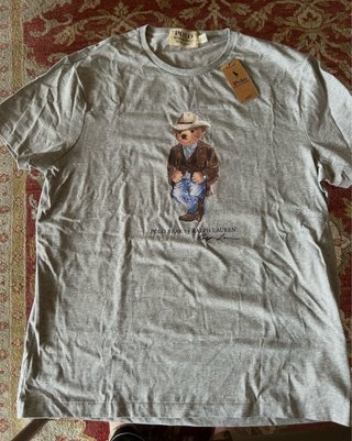 Camiseta Polo Ralph Lauren Bear adulto gris XL