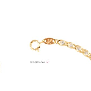 pulsera oro 18k con piedra con circonita