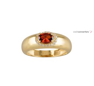 anillo oro 18k con piedra con circonita t. 16 (17,84 mm)