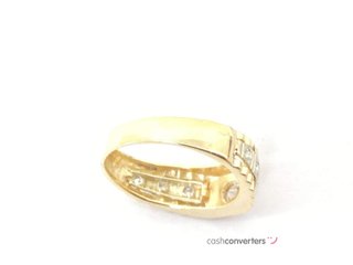 anillo oro 9k con piedra con circonita