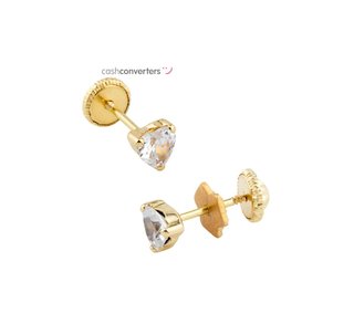 pendientes oro 18k con piedra