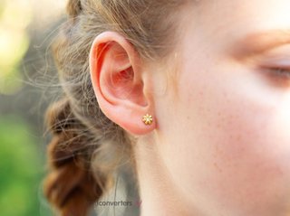 pendientes oro 18k con piedra con circonita