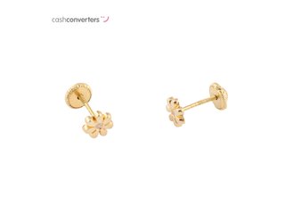 pendientes oro 18k con piedra con circonita