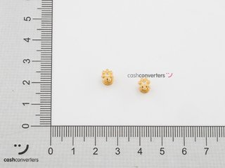 pendientes oro 18k con piedra con circonita