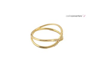 anillo oro 18k con piedra con circonita