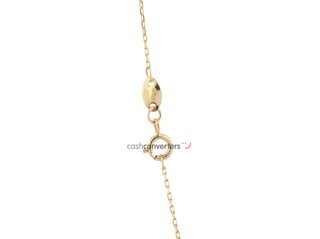 collar oro 18k con piedra con cuarzo 22cm