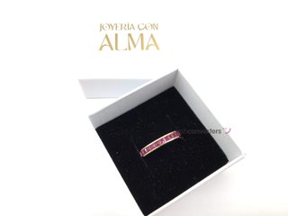 anillo oro 9k con piedra con circonita