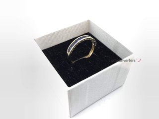 anillo oro 9k con piedra con circonita