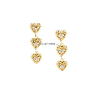 pendientes oro 18k con piedra