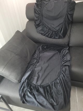 Fundas Sofá Terciopelo Negro