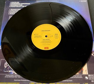 Iron Maiden 1st LP vinyl