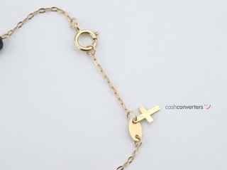 manita oro 18k con piedra con onix