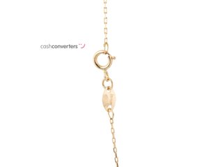 collar oro 18k con piedra con cuarzo 22cm