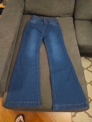Pantalones vaqueros mujer campana
