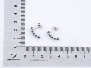 pendientes oro 18k con piedra con topacio