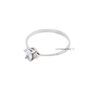 anillo oro 18k con piedra con circonita