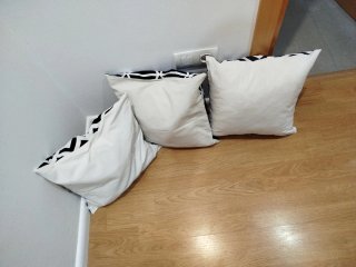 Set 3 Cojines Geométricos Negro y Blanco 40x40