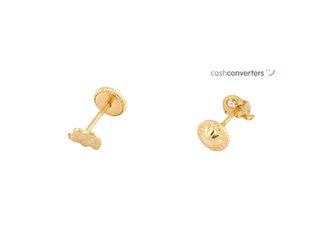 pendientes oro 18k con piedra con circonita