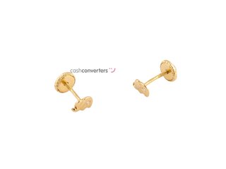 pendientes oro 18k con piedra con circonita