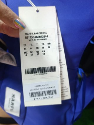 Vestido largo azul Talla 44