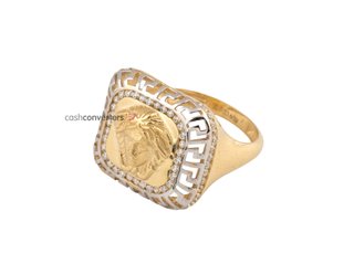 anillo oro 18k con piedra con circonita t. 12 (16,56 mm)