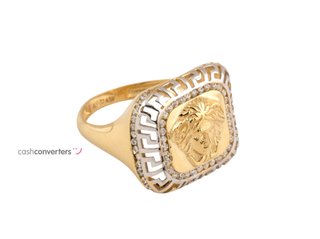 anillo oro 18k con piedra con circonita t. 12 (16,56 mm)
