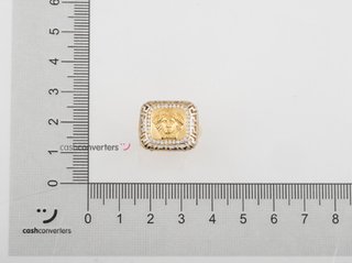 anillo oro 18k con piedra con circonita t. 12 (16,56 mm)