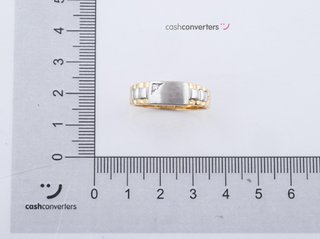 anillo oro 18k con piedra con circonita