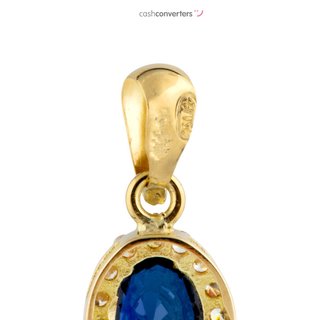 colgante oro 18k con piedra con zafiro