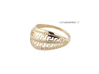 anillo oro 18k con piedra con circonita