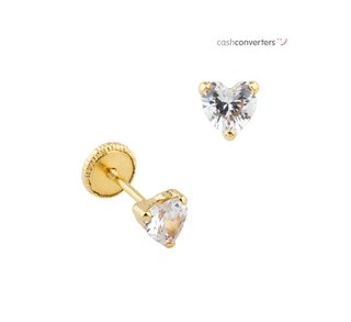 pendientes oro 18k con piedra