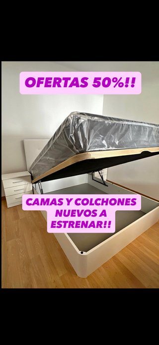 Cama abatible + Colchón LÍQUIDACIÓN-70%