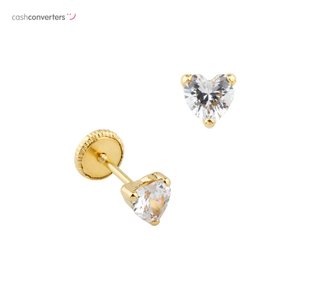 pendientes oro 18k con piedra