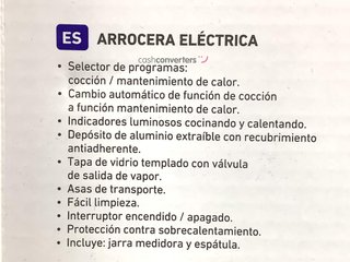 cocedor arroz jata jear2510