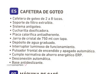 cafetera goteo jata jeca1750