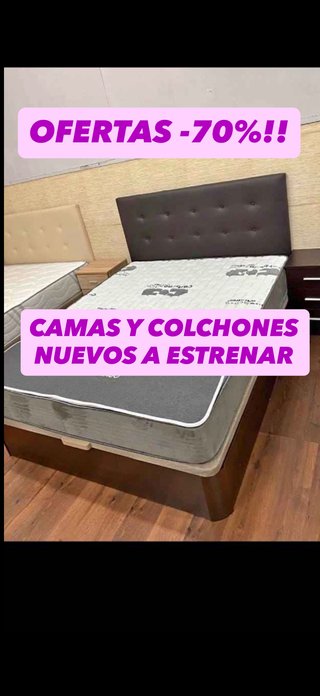 CAMA + COLCHÓN LIQUIDACIÓN-70%!!
