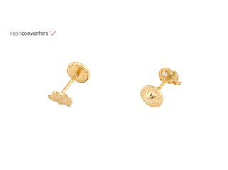 pendientes oro 18k con piedra con circonita