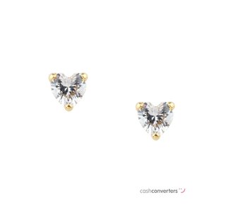 pendientes oro 18k con piedra
