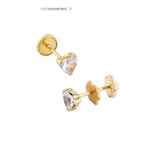 pendientes oro 18k con piedra