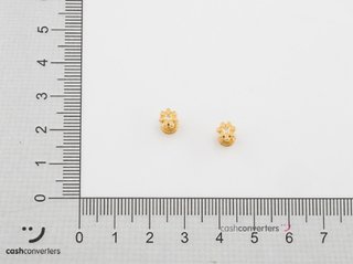 pendientes oro 18k con piedra con circonita