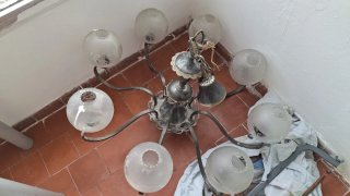 Lámpara antigua. Plafon de techo para salón.